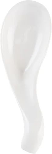 Vista 20 de Restaurantware Cuchara de degustación asiática de 4.9 pulgadas: aperitivo de porcelana blanca y cuchara de sopa - Perfecto para eventos de catering