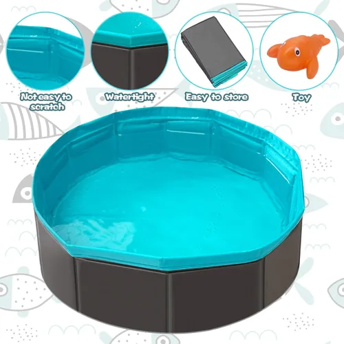 Vista 5 de Juguete de piscina para gatos, juguetes de agua para gatos, los mejores juguetes para gatos aburridos de interior, juguetes de caza para gatos