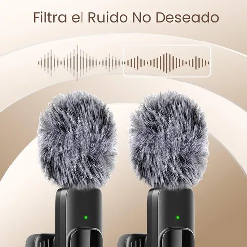 Vista 5 de Labstandard Micrófono inalámbrico Lavalier de solapa para iPhone, iPad, micrófono mini para grabación de video para entrevistas, podcast, Vlog