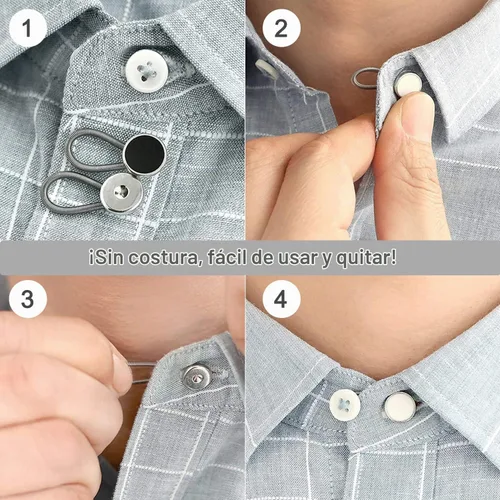 Vista 3 de Juego de 24 extensores de cuello para camisas de hombre, extensores