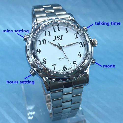 Vista 2 de Arabic Talking Watch para personas ciegas o personas con discapacidad visual, Moderno