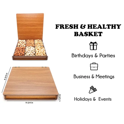 Vista 3 de Cestas de regalo de frutos secos gourmet de feliz cumpleaños para novios y novias – Mejores amigos – Cestas de regalo gourmet para esposo esposa
