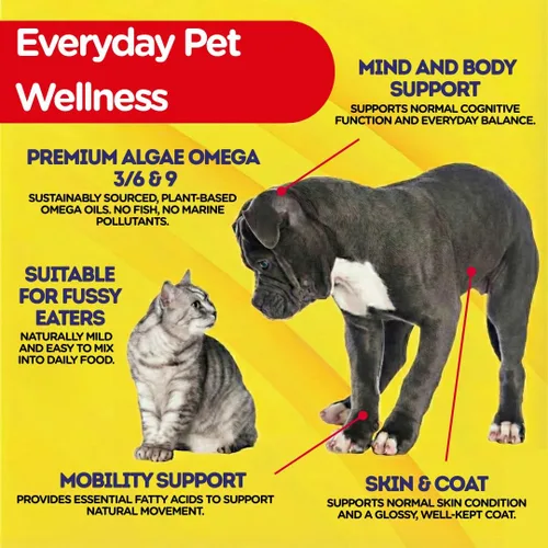 Vista 4 de Petjesty Pure Omega Daily para gatos y perros (10.1 fl oz)
