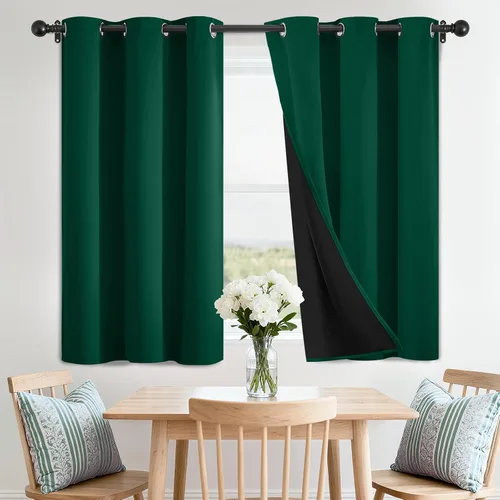 Vista 160 de SimpleHome - Cortinas opacas 100% para recámara, cortinas de ventana con ojales beige, con aislamiento térmico, cortinas de oscurecimiento