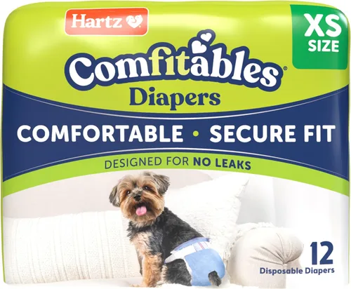 Vista 15 de ¡Nuevo! Hartz Comfitables Pañales desechables para perros, talla XXS, 12 unidades, ajuste cómodo y seguro, fáciles de colocar, súper absorbentes
