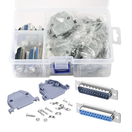 Vista 10 de DB9 20 juegos de conectores de soldadura 9PIN RS232 adaptador