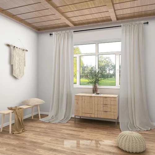 Vista 99 de KOUFALL Juego de 2 cortinas de puerta francesa, cortinas de lino para puerta/ventana, cortina transparente boho para cristal lateral delantero