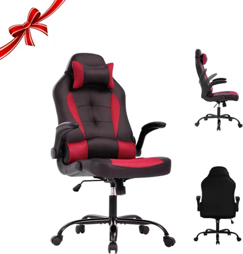 Vista 10 de Silla de videojuegos, escritorio para computadora, sillas de oficina en casa, ergonómica, silla de videojuegos para deportes electrónicos