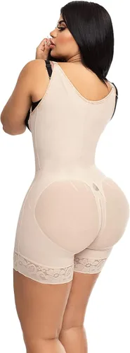 Vista 2 de Forma Tu Cuerpo, Faja Colombiana, body corto, control de abdomen y levantamiento de glúteos. Definición de cintura 3 ganchos