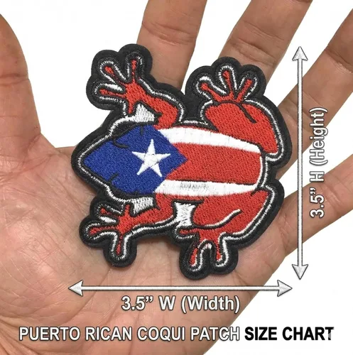 Vista 3 de Parche de Puerto Rico Ropa Hierro en Coqui Parches Boricua Puerto Rico PR Diseño de Calidad Accesorio Ropa Vaqueros Mochilas Camisa Sombreros