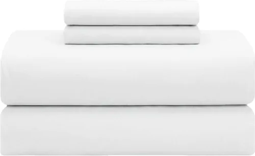 Vista 11 de Feather & Stitch - Juego de sábanas de 100 % algodón más suaves, ropa de cama de tejido percal de 300 hilos, bolsillo profundo de 16 pulgadas