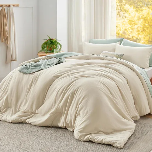 Vista 31 de Bedsure Juego edredón suave prelavado individual/individual XL, 365 días, cálido relleno alternativo GentleSoft™, 1 edredón ligero:68x88 pulgadas