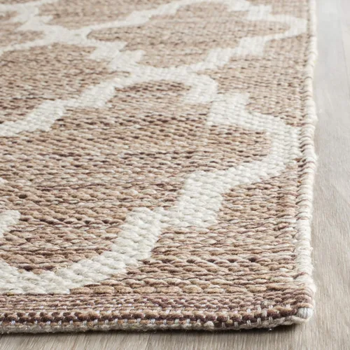 Vista 3 de SAFAVIEH Montauk Collection - Alfombra decorativa, 2 pies 3 pulgadas x 3 pies 9 pulgadas, beige y marfil, hecho a mano, de algodón enrejado, ideal
