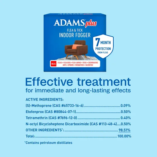 Vista 8 de ADAMS Más nebulizador para interiores de pulgas y garrapatas, latas de 3 x 3 onzas, mata pulgas, huevos de pulgas, hormigas, moscas domésticas
