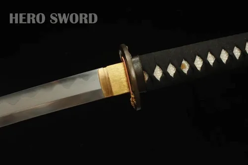 Vista 4 de Espada katana hecha a mano del rey león, arcilla auténtica, acero templado plegado, espada samurái japonesa avanzada, molienda manual avanzada, 41