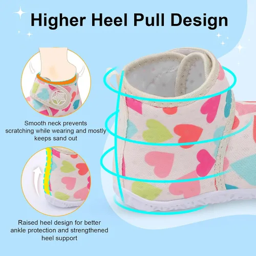Vista 5 de JOINFREE Zapatillas transpirables para bebés y niñas, zapatos antideslizantes para primeros pasos, zapatos de cuna para interiores y exteriores