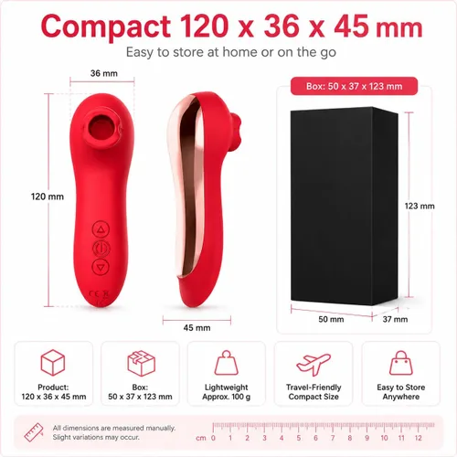 Vista 8 de Sucking Vibrator Rose Toy - Sex Toys for Women Clitoral Sucker Vibrators Adult Toys with 10 Sucking & Vibrating Modes, Womens Rose Sex Toy Suction