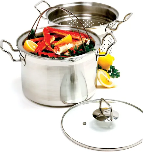 Vista 3 de Norpro8-Quart Corona Steamer Cocina de acero inoxidable 4piezas