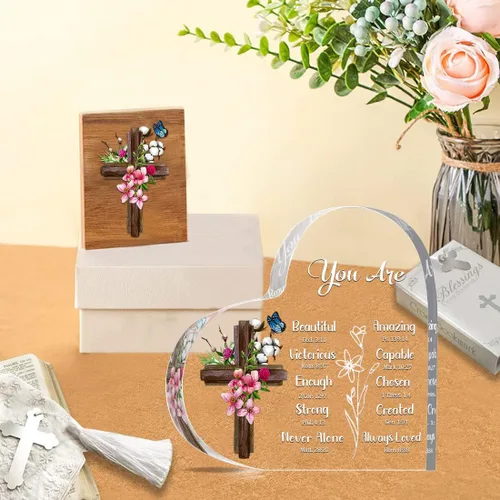 Vista 2 de Regalos cristianos inspiradores, religiosos, versículos bíblicos y regalos espirituales de aliento para mujeres, mamá, amiga, hermana, placas