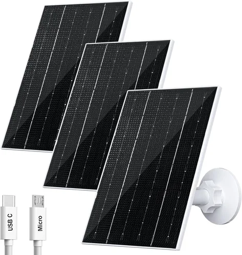 Vista 10 de FUTUREZEN - Panel solar de 4 W para cámaras de seguridad, USB-C y USB, 1 paquete, color blanco