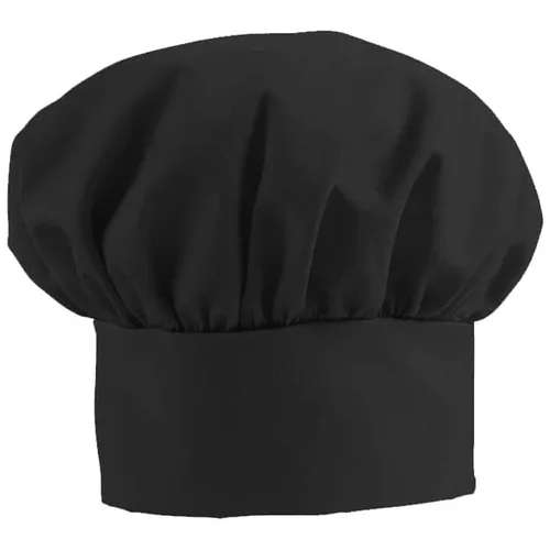 Vista 2 de Sombrero de chef bordado personalizado 65/35 poliéster/algodón fabricado en los Estados Unidos, Negro