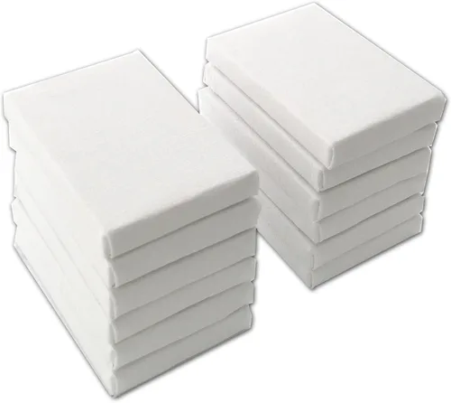 Vista 14 de LWR CRAFTS Mini lienzo estirado de 2 x 2 pulgadas, paquete de 12