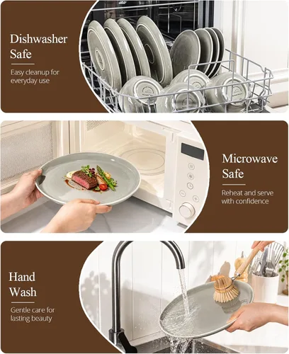 Vista 6 de AmorArc Dinnerware Sets for 4, Ceramic Plates and Bowls Sets (12 Piece)