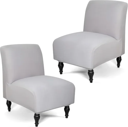 Vista 35 de Liykimt Funda para Silla de Acento sin Brazos Slipcover, Funda Slipcover para Silla Slipper de Spandex Elástico Extraíble para Silla sin Brazos