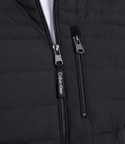 Vista 8 de Calvin Klein Abrigo acolchado con cremallera completa para hombre Negro
