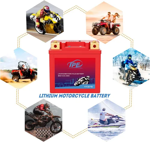 Vista 9 de TPE Batería de litio para motocicleta YTZ7S-BS 12V 4Ah 320CCA Batería para deportes de motor para ATV, moto de agua, scooter, PWC y más