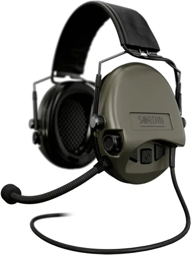 Vista 8 de Sordin MIL CC Slim Ear Muffs - Military Ear Defenders w/Leather Headband - Tactical Earmuffs