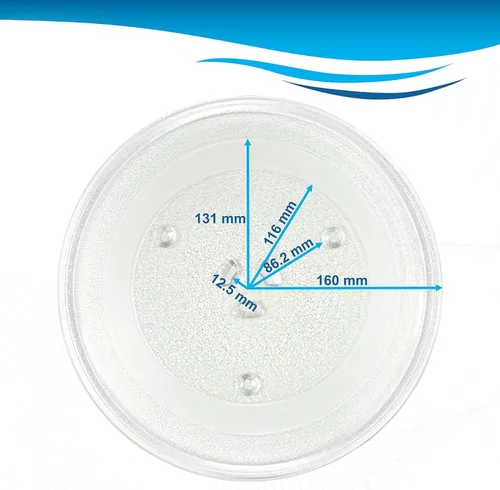 Vista 5 de HQRP Bandeja giratoria de vidrio de 12.5 pulgadas compatible con Hotpoint WB49X10069 RVM1535 RVM1535DM1BB RVM1435 RVM1435WH001 RVM1435WK01 RVM1425