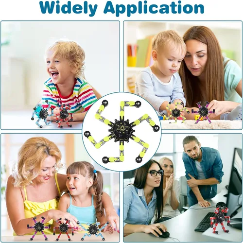 Vista 7 de Paquete de 12 juguetes giratorios transformables para niños y adultos, divertidos juguetes sensoriales para aliviar el estrés para niñas y niños