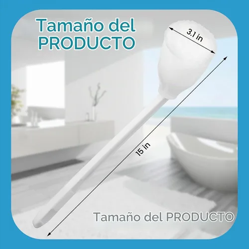 Vista 2 de Eaasty - Juego de 4 trapeadores para inodoro con soporte, mango largo