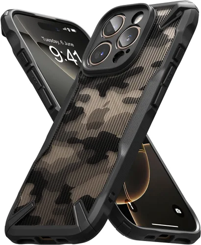 Vista 12 de Funda Ringke Fusion-X para iPhone 15 [Recortes precisos para lentes de cámara] Funda protectora a prueba de golpes de amortiguación pesada de ajuste