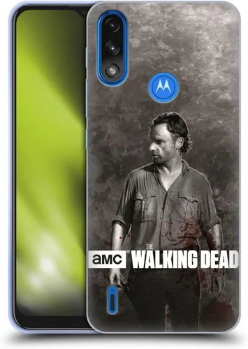 Vista 9 de Head Case Designs Officially Licensed AMC The Walking Dead Blood Bath Daryl Gore Soft Gel Case Compatible with Moto E7 Power/Moto E7i Power