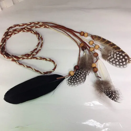 Vista 5 de Diadema de plumas hippie india boho aros de pelo borla bohemia tocado gorras para mujeres niñas niños diadema diadema diadema banda para el pelo