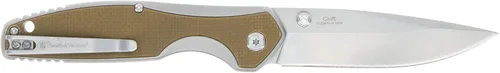 Vista 2 de Smith & Wesson Cleft 7.75in S.S. Assisted Folding Knife with 3.5in Drop Point Blade and Stainless/G10 Handle for Outdoor