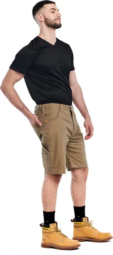 Vista 2 de CAT 1820034 - Pantalón corto de lona para hombre, 30, color caqui, Caqui