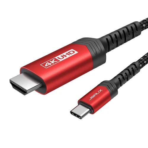 Vista 8 de JSAUX Cable USB C a HDMI de 3.3 pies Cable USB 3.1 tipo C a HDMI 2.0 de 4K a 60Hz, compatible con Thunderbolt 3/4, iPhone 16/16 Plus/16 Pro/16 Pro