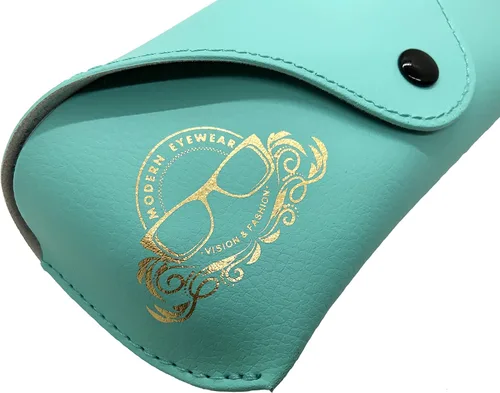 Vista 6 de Modern Eyewear Funda de cuero para gafas de sol portátil para mujeres y hombres