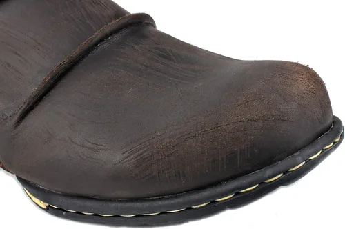 Vista 7 de OSSTONE Botas Moto para Hombre de Moda con Cremallera Botas de Cuero Chukka Casuales Estilo Retro OS-5008-1-DA1B1