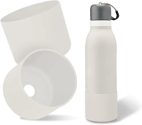 Vista 21 de 2 botas de silicona superiores para Owala FreeSip Twist de 24 onzas, funda inferior resistente a los arañazos, accesorios de botella de Owala