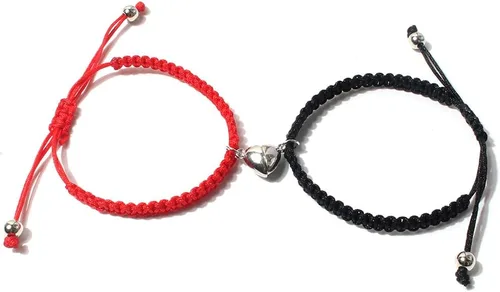 Vista 7 de 2 pulseras magnéticas para parejas para mujeres y hombres, atracción de sol y luna a juego, pulseras hechas a mano, regalos para novio, novia, mejor