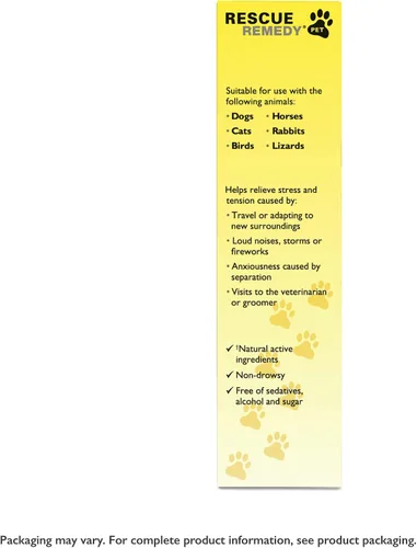 Vista 7 de Bach Rescue Remedy PET Dropper 0.7 fl oz, alivio natural del estrés, calmante para perros, gatos y otras mascotas, esencia floral homeopática