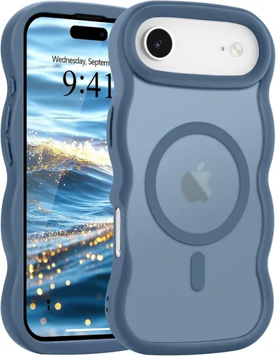 Vista 122 de Pepmune - Funda para iPhone 12 Pro Max con marco ondulado y estructura rígida, color mate claro, cubierta trasera unisex, compatible con Magsafe