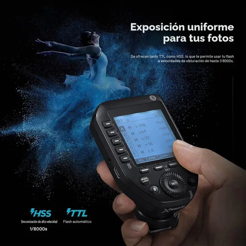 Vista 3 de Godox XProII-N Disparador de flash inalámbrico para cámaras Nikon, transmisor de flash inalámbrico TTL 2.4G HSS 1/8000s, función de transformación
