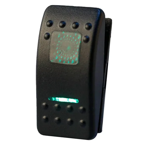 Vista 5 de Amarine Made Interruptor basculante impermeable de 12V 20 amperios On-Off-On de 2 posiciones para barco marino DPDT de 7 pines con 2 lámparas LED