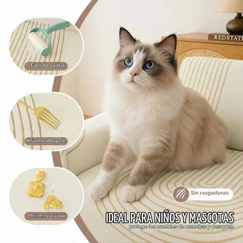 Vista 3 de Fundas Boho para Sofá de 2 Cojines, Funda Deslizable de Chenille para Sofá para Mascotas Lavable, Funda de Loveseat Seccional en Forma de L Manta