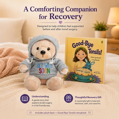 Vista 4 de Ganz Oso de peluche con libro de amígdalas de adiós Set de regalo